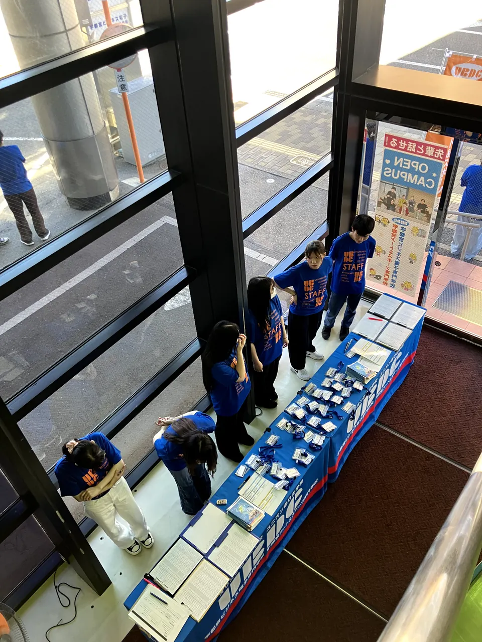 受付会場を上から見た様子